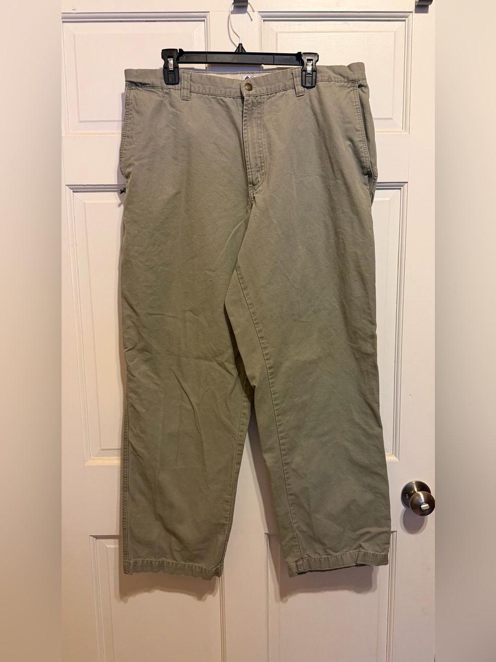 Columbia Pants Mens 38x31 Gray Cotton Work Utility Travel Hiking